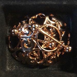 14 gauge rose gold nipple shields